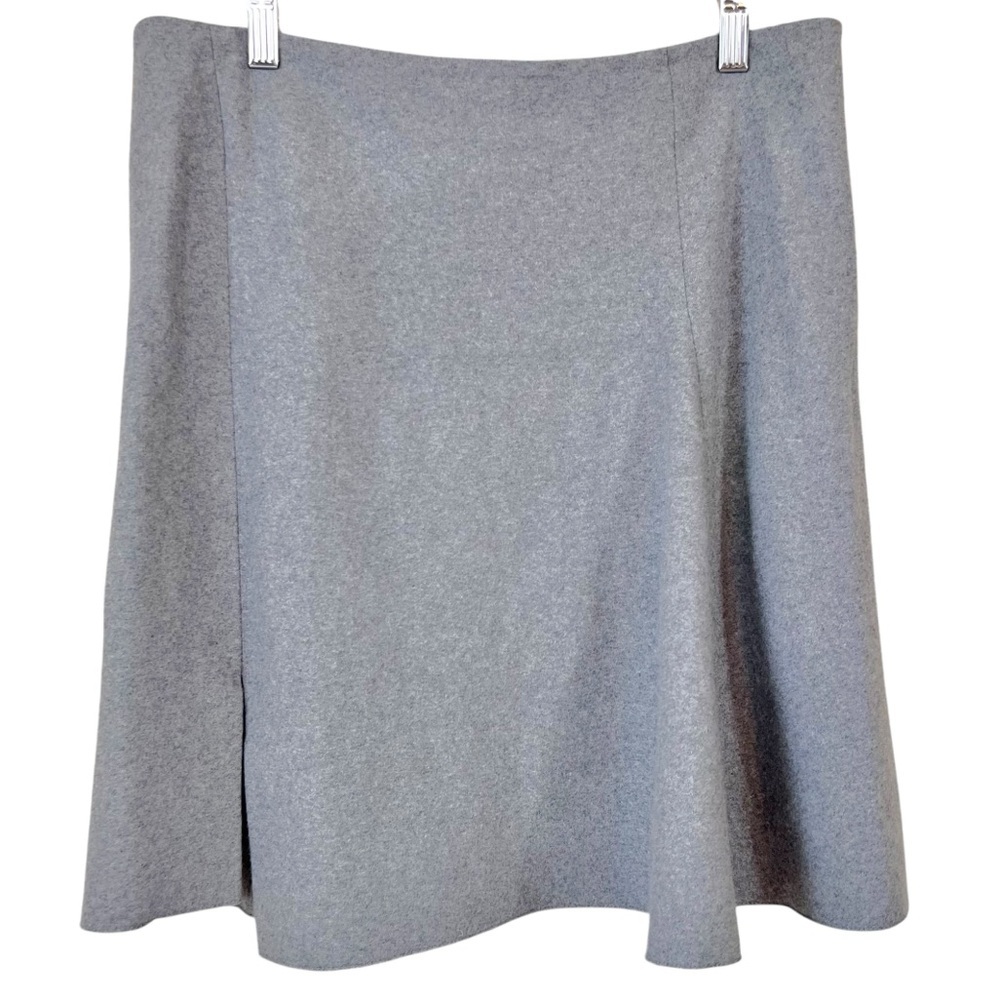 Reed Krakoff Women’s 100% Wool Side Slit Gray Skirt